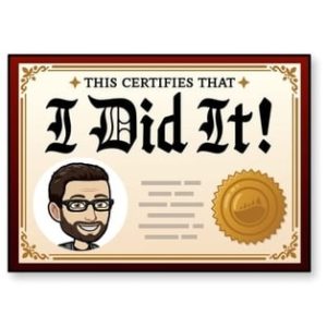 Certificate from Google